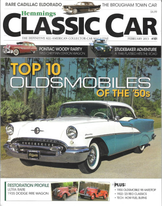 HEMMINGS CLASSIC CAR 2013 FEB - ELDORADO, '46 STUDEBAKER, '35 CHIEFTAIN WAGON